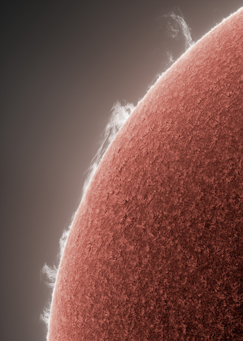 “A Little Fireworks:” Winner of Our Sun category. A vivid close-up of the solar horizon, with what appears to be fireworks.